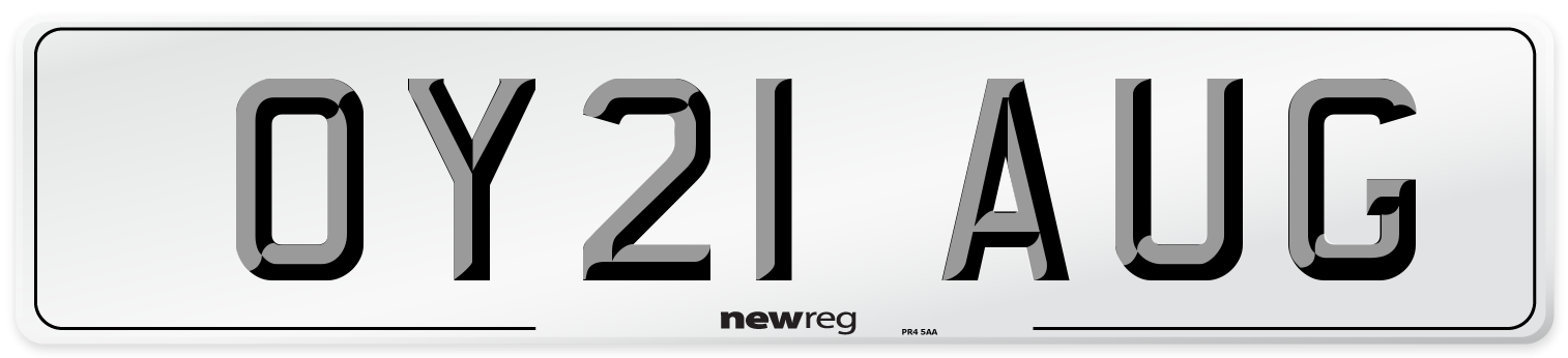 OY21 AUG Number Plate from New Reg